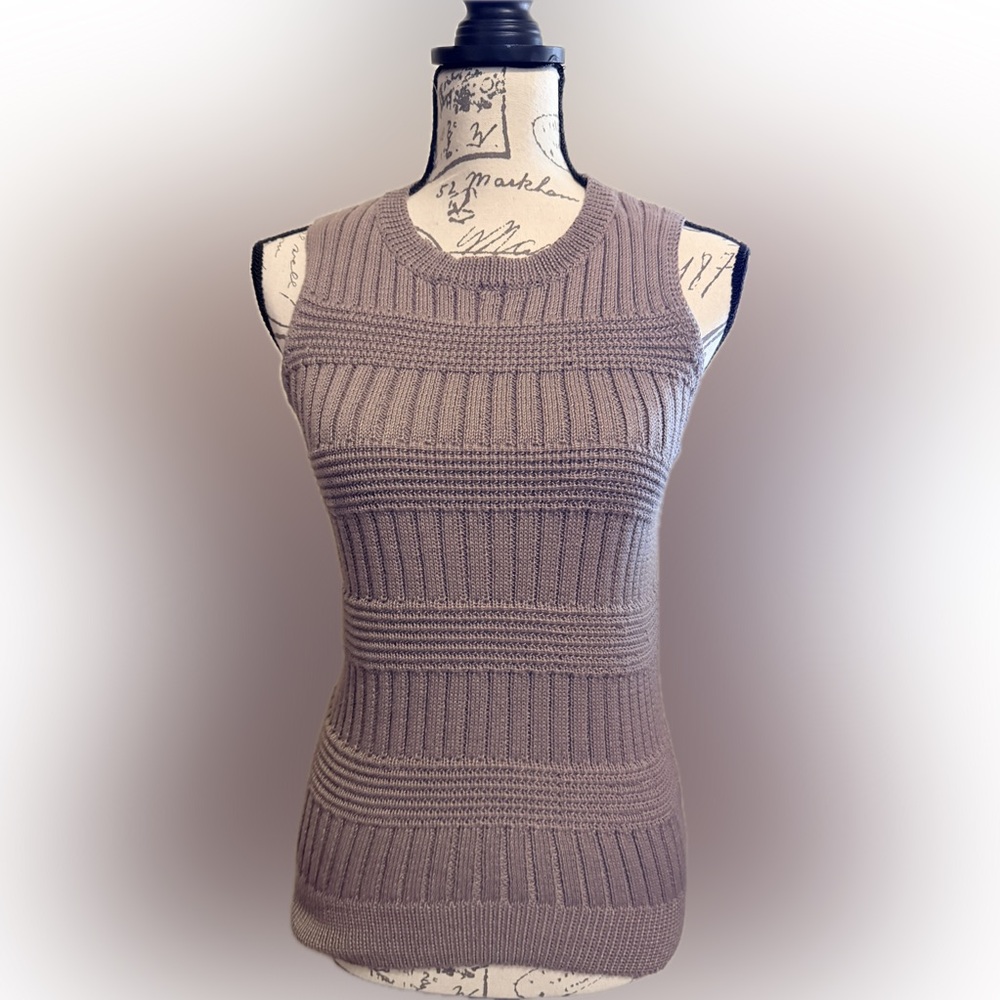SHEIN Taupe Ribbed Knit Top